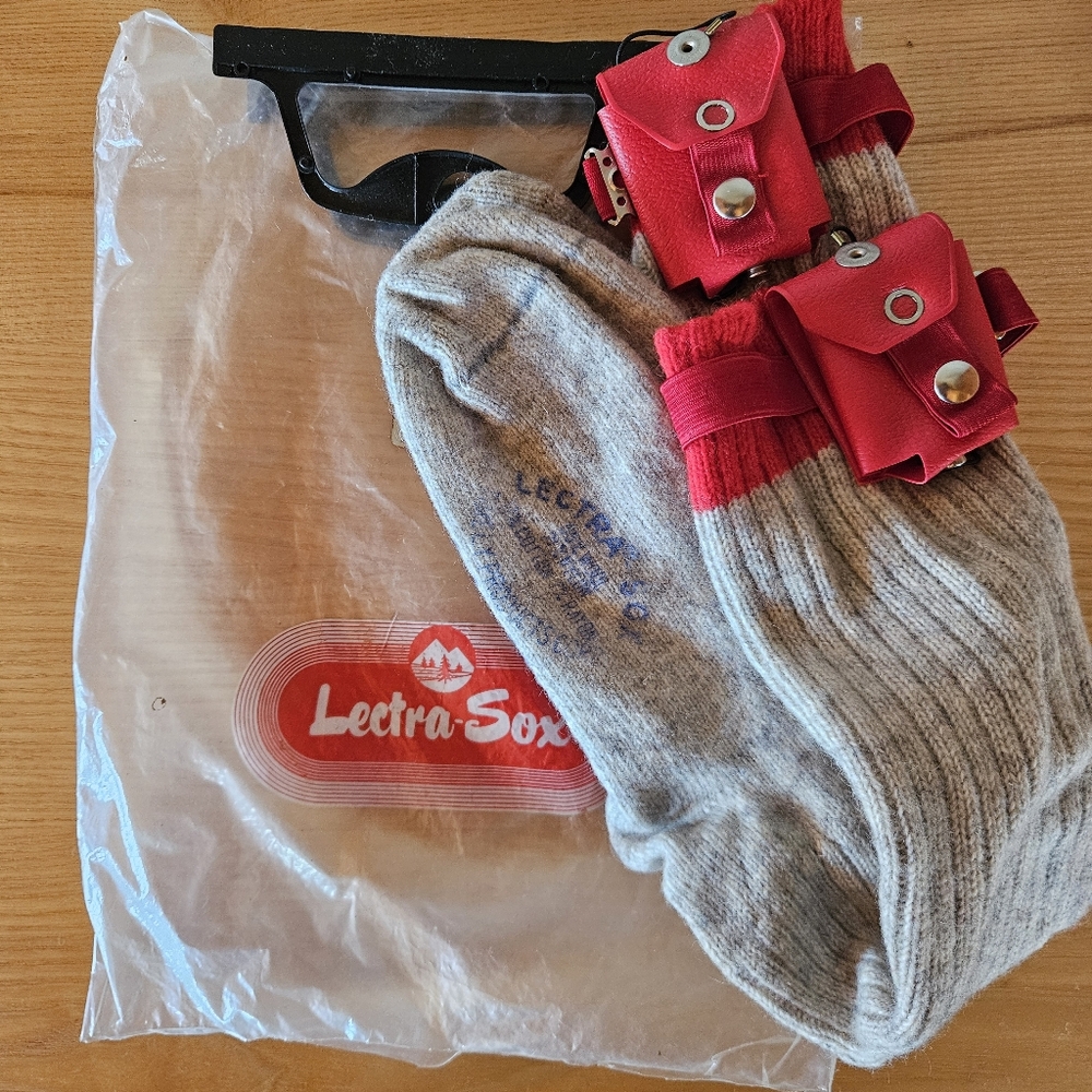 VTG LECTRA SOX Battery Operated Heated Socks Sz 10-13 Hunting Ice Fishing Wool
